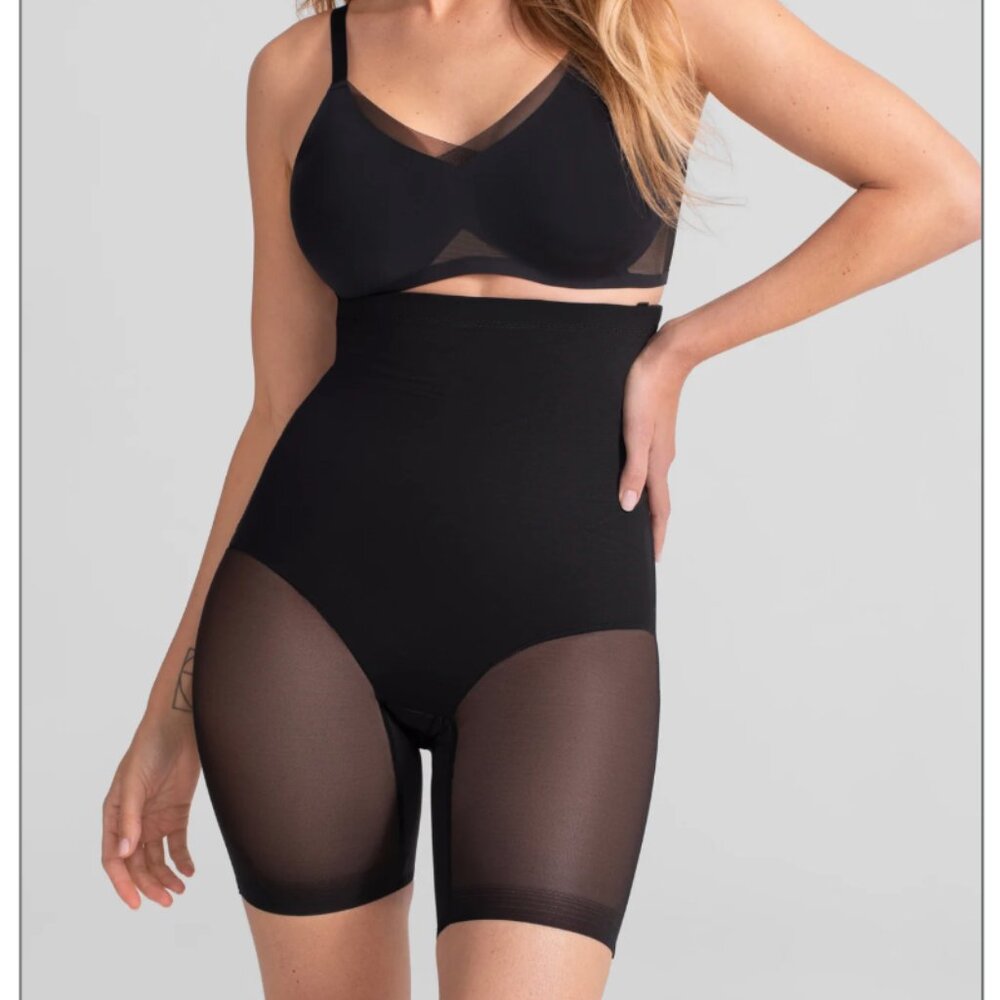 HoneyLove SuperPower Short Shapewear MEDIUM VAMP BLACK NWT